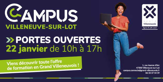 Campus Villeneuve-sur-Lot : Portes ouvertes le 22 janvier
